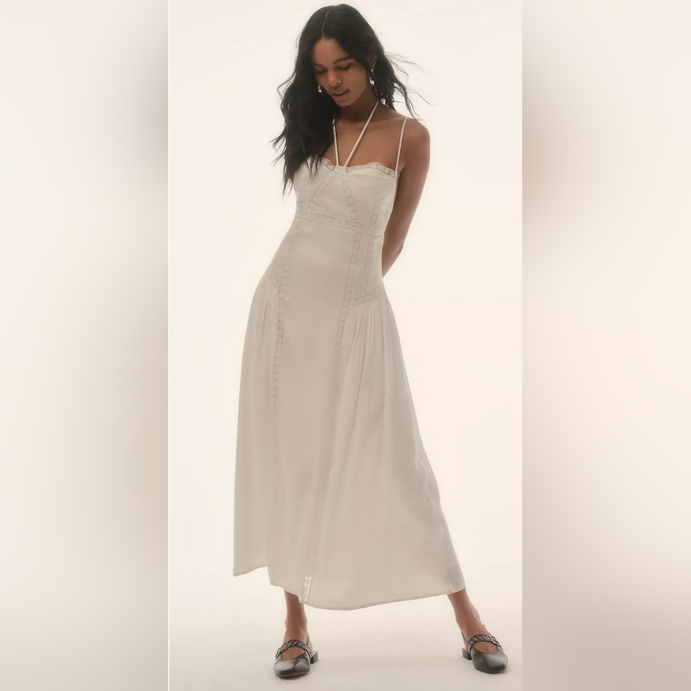 Anthropologie Forever That Girl Sleeveless Lace Midi Dress